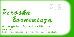 piroska bornemisza business card